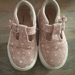 Cupcakes & Cashmere Toddler Pink Floral Canvas Sneakers